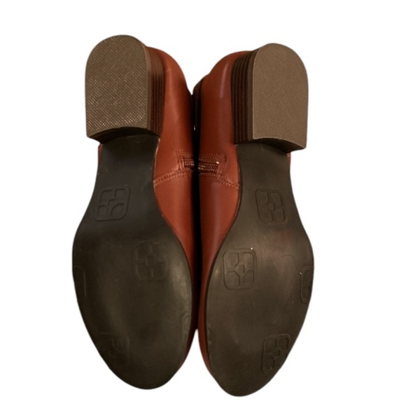 IMAN COGNAC LEATHER  RIDING BOOTS SIZE 6.5M - NWOT - Picture 5 of 7